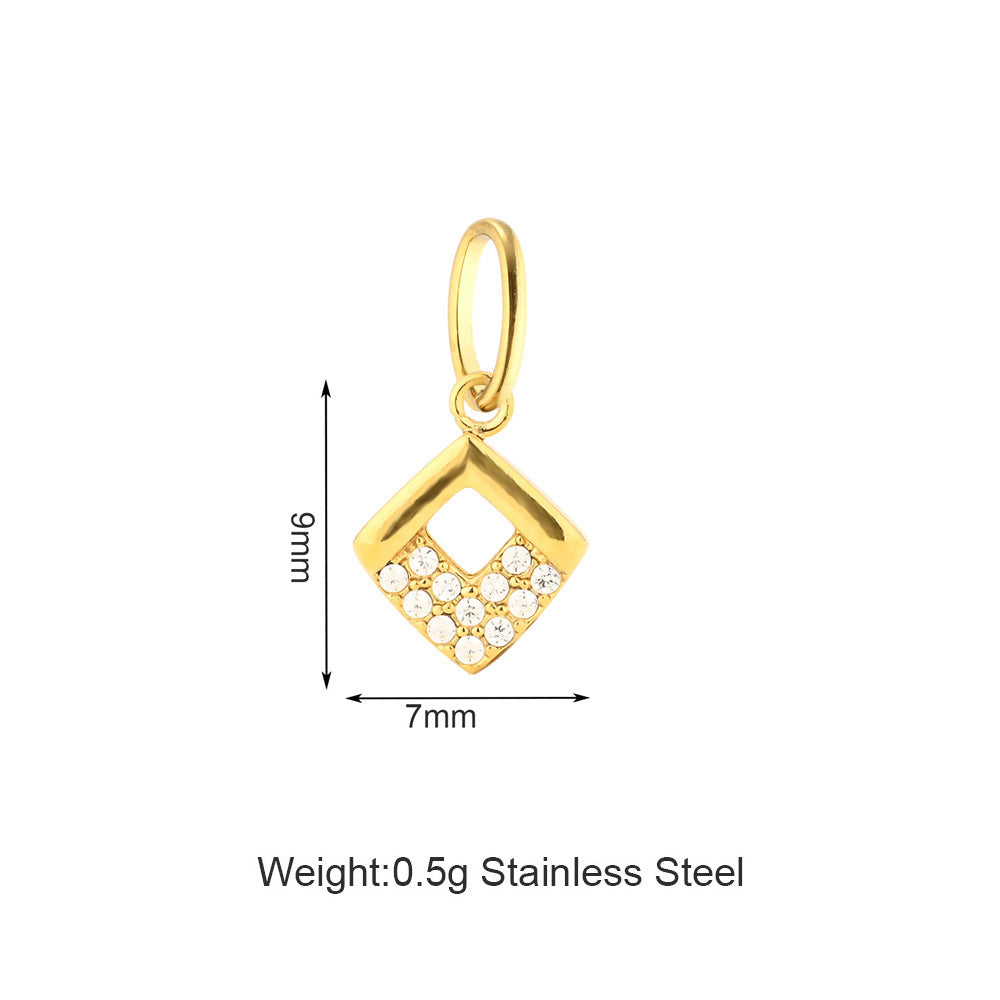 Vacuum Plating White Zirconium Four-leaf Clover Purse More Than Asterism Pendant