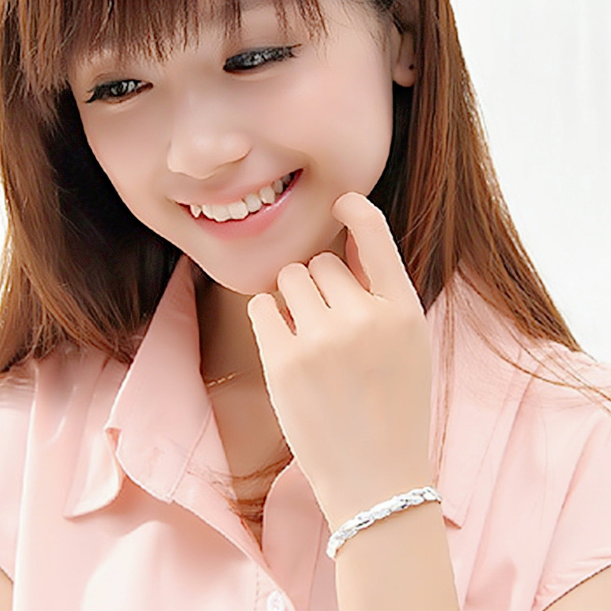 Hydraulic Craft Copper Fashion Sier Love Interwoven Bracelets