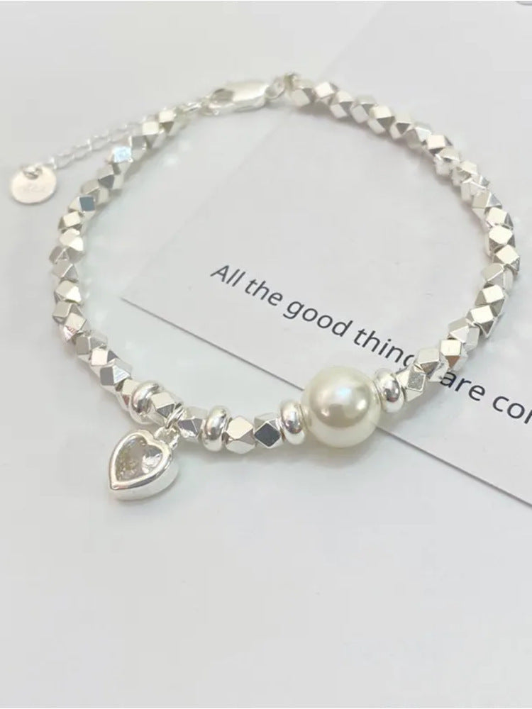 Small Pieces Of Sier Pearl Female Korean Style Niche Simple Bracelets