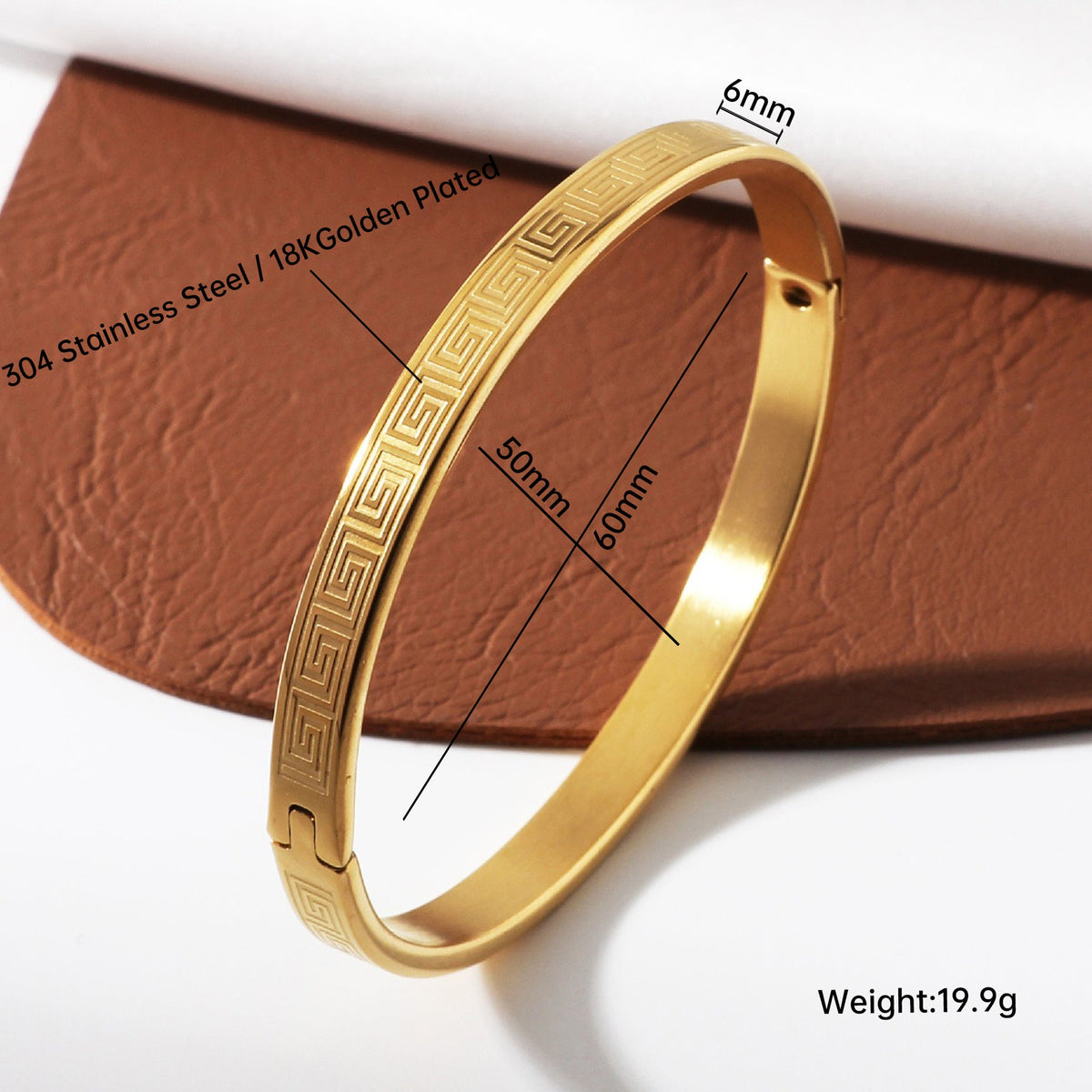 Creative Simple Corrosion Great Wall Clip Bracelet