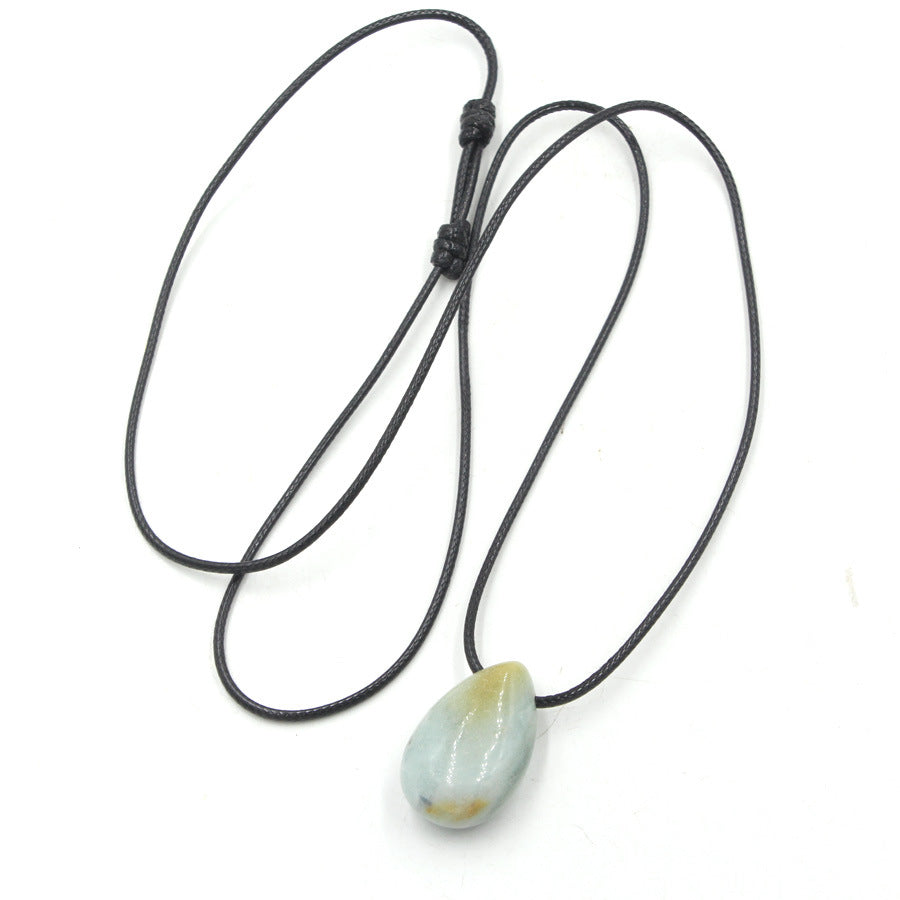 Water Drop Crystal Horizontal Hole Simple Fashion Pendant