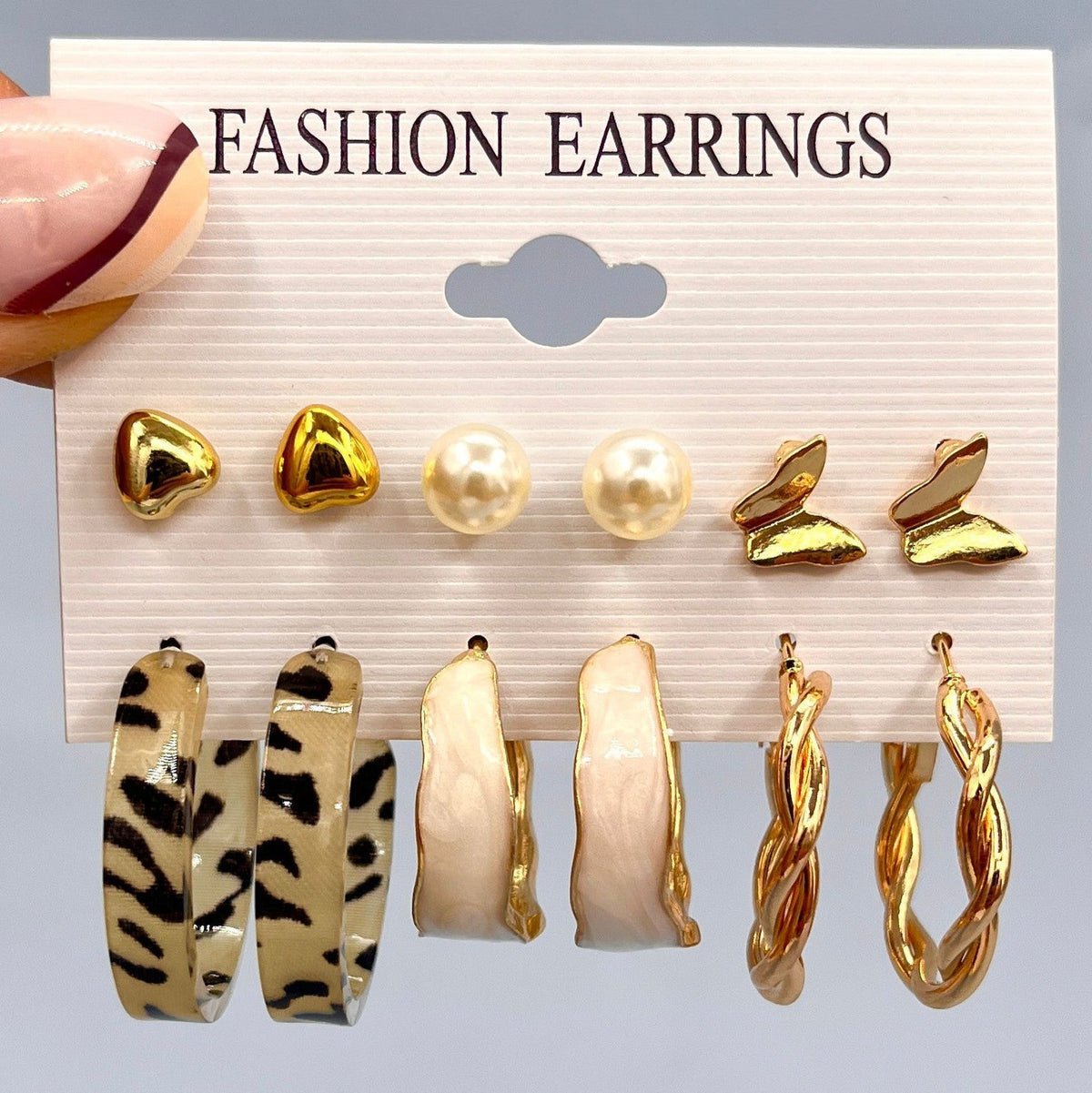 Women's French Retro Circle Pearl For Stud Earrings