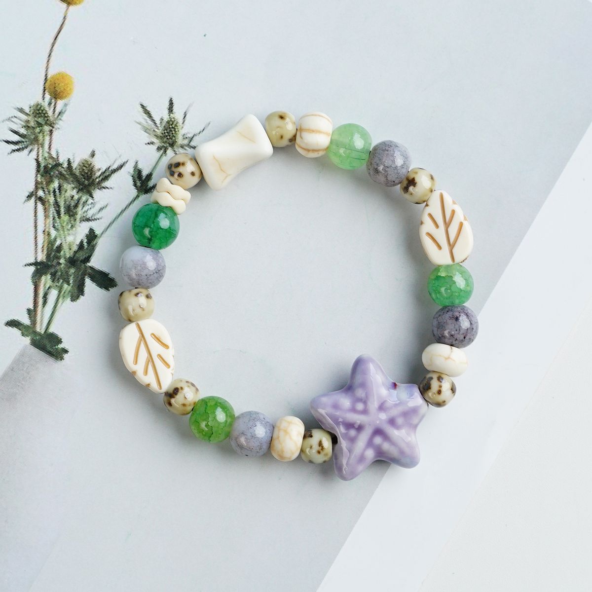 Female Blue Color Artistic Ancient Style Bracelet