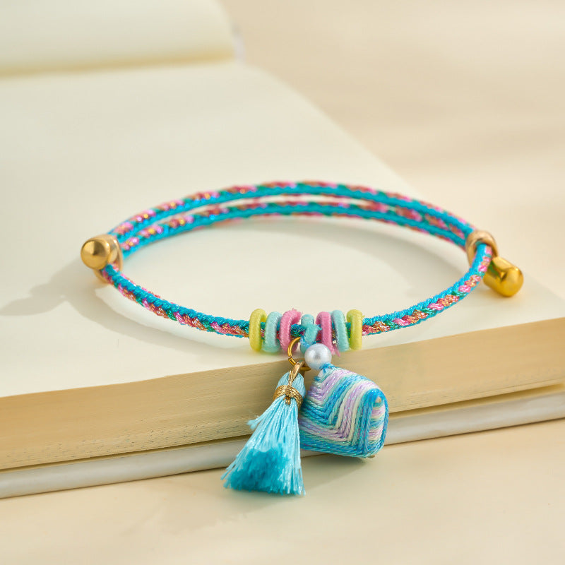 Dragon Boat Festival Colorful Rope Carrying Strap Handmade Braided Adult Bracelet