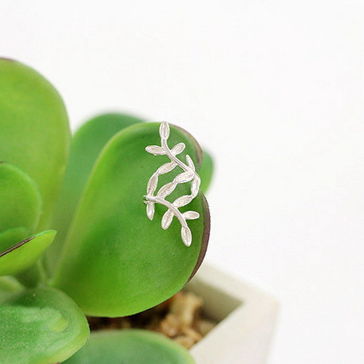 Leaf Temperament Female No Pierced Piercing Single Rings