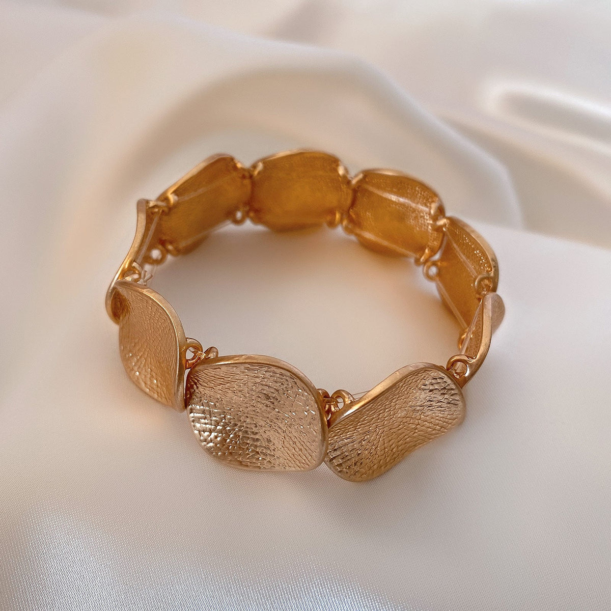 Metallic Striped Geometric Cross Flowers Openings Niche Exaggerated High Bracelet