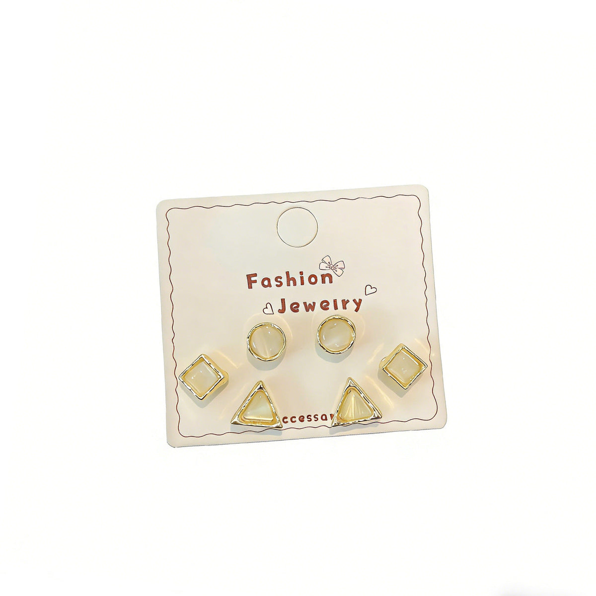 Women's Opal Irregular Ear Sier Needle Niche Sweet Light Luxury Earrings