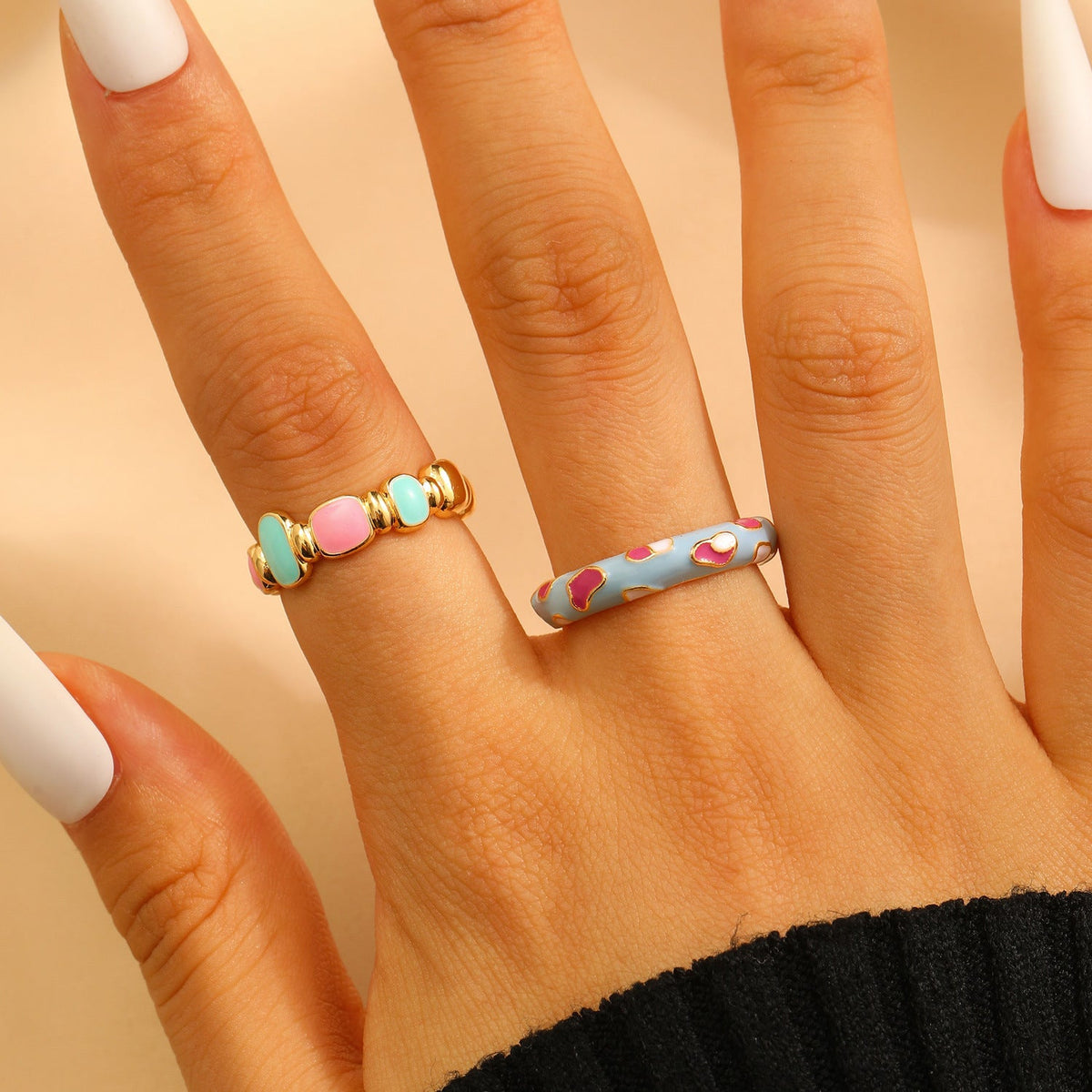 Niche Unique Western Style Geometric Cute Rings