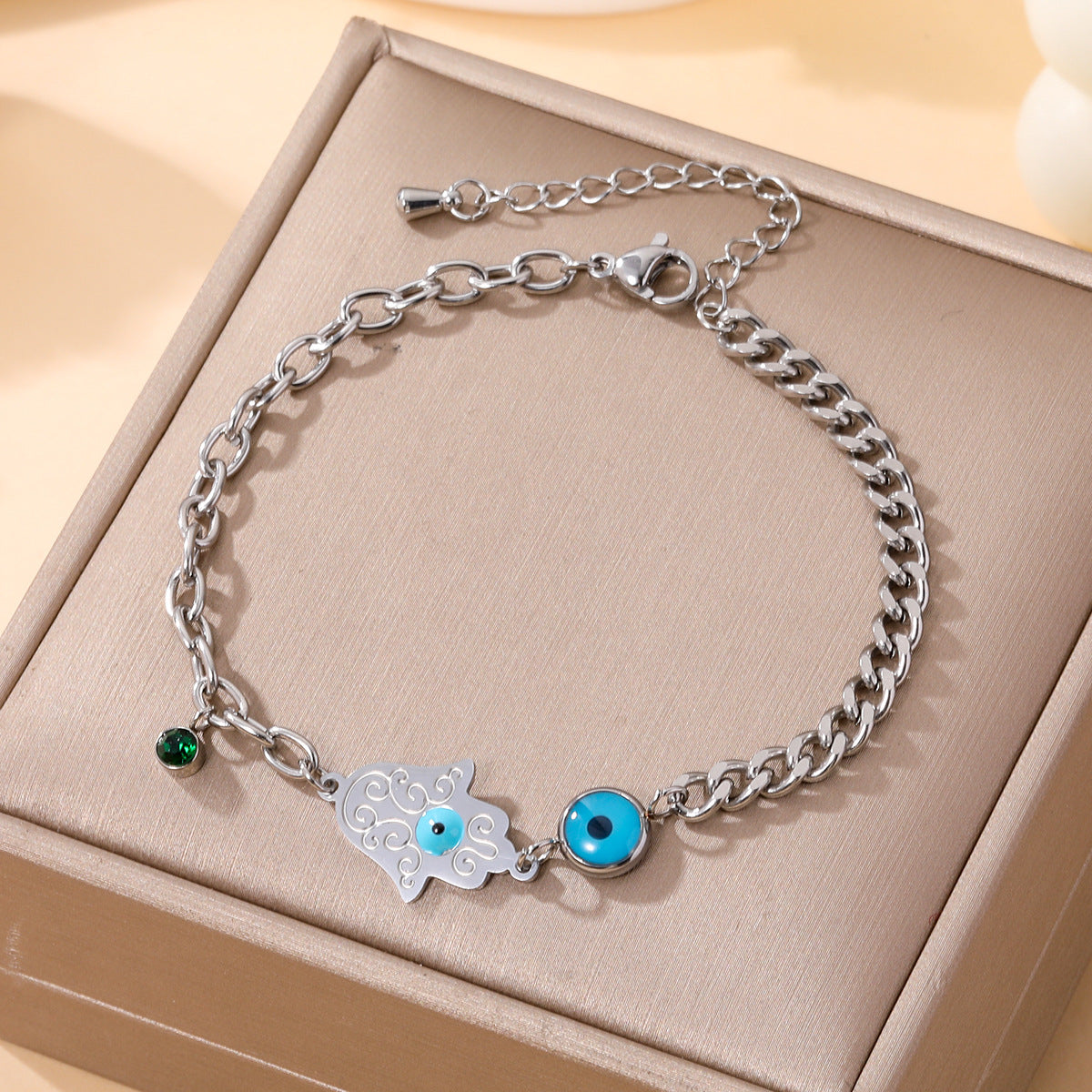 Women's Fashion Devil's Eye Titanium Steel Light Bracelet