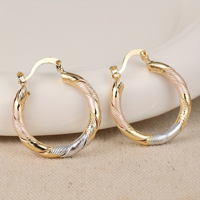 Profile Retro Contrast Color Personality Fashion Round Simple Stud Earrings