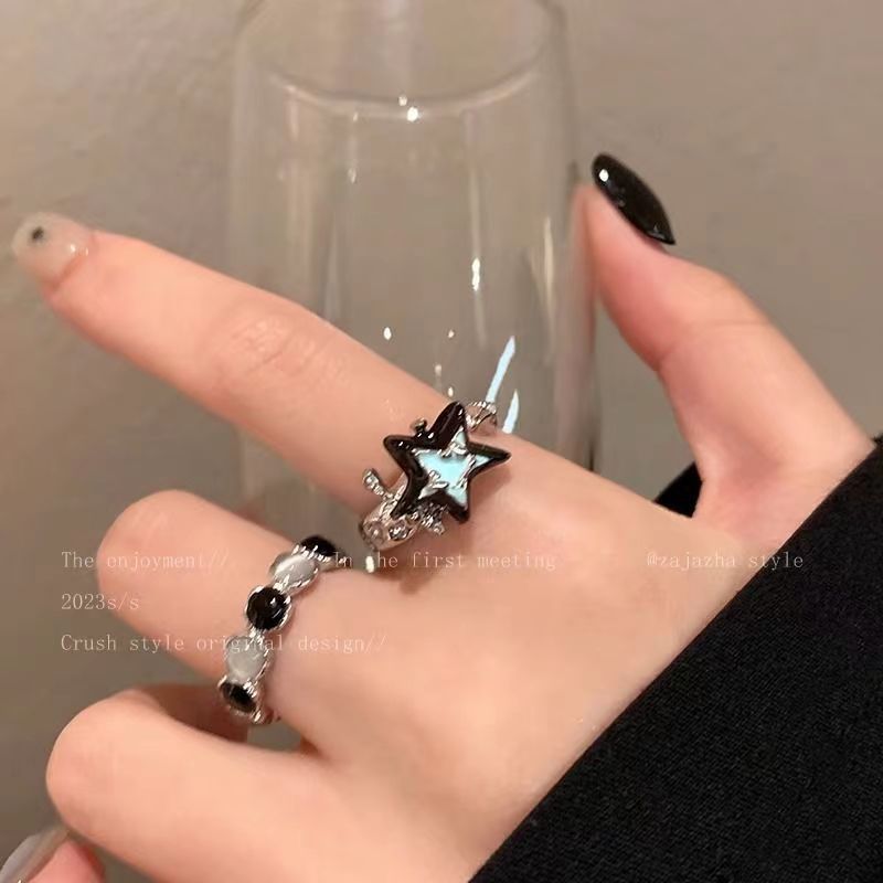 Opal Female Fashion Personality Couple Index Ring