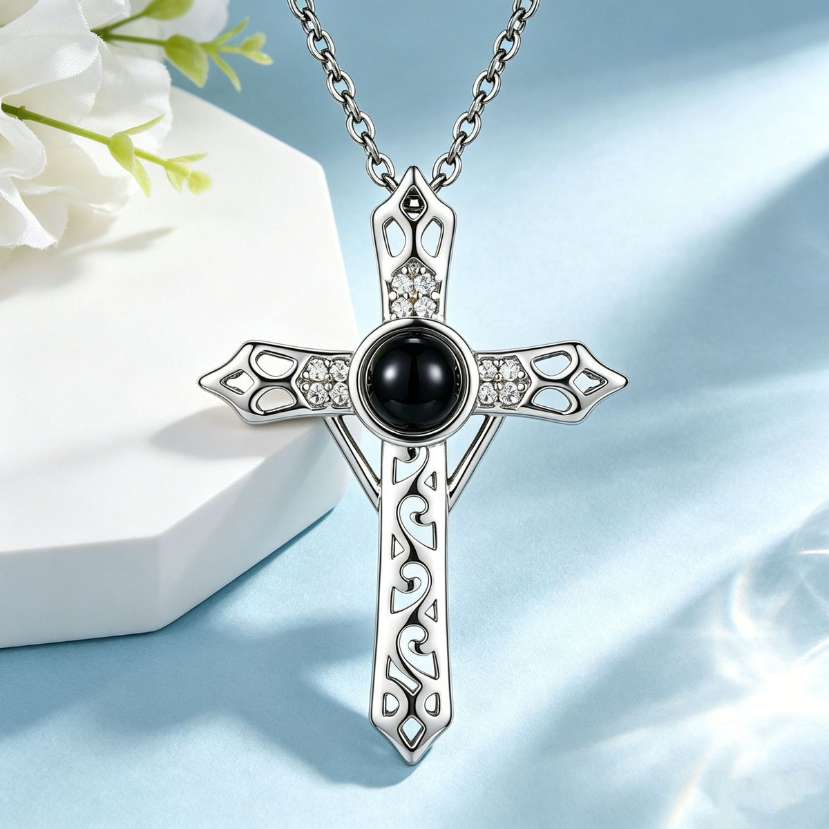 Projection Customizable Family Clavicle Chain Commemorative Necklace