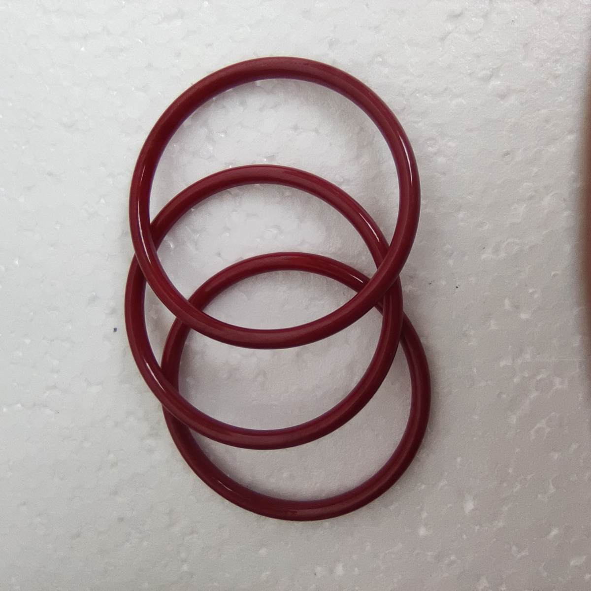 Inner Diameter Jingle Glass Imitation Jade Fine Rings