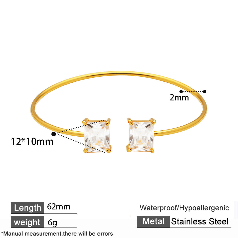 Female Fashion Design Sense Color Square Bracelets