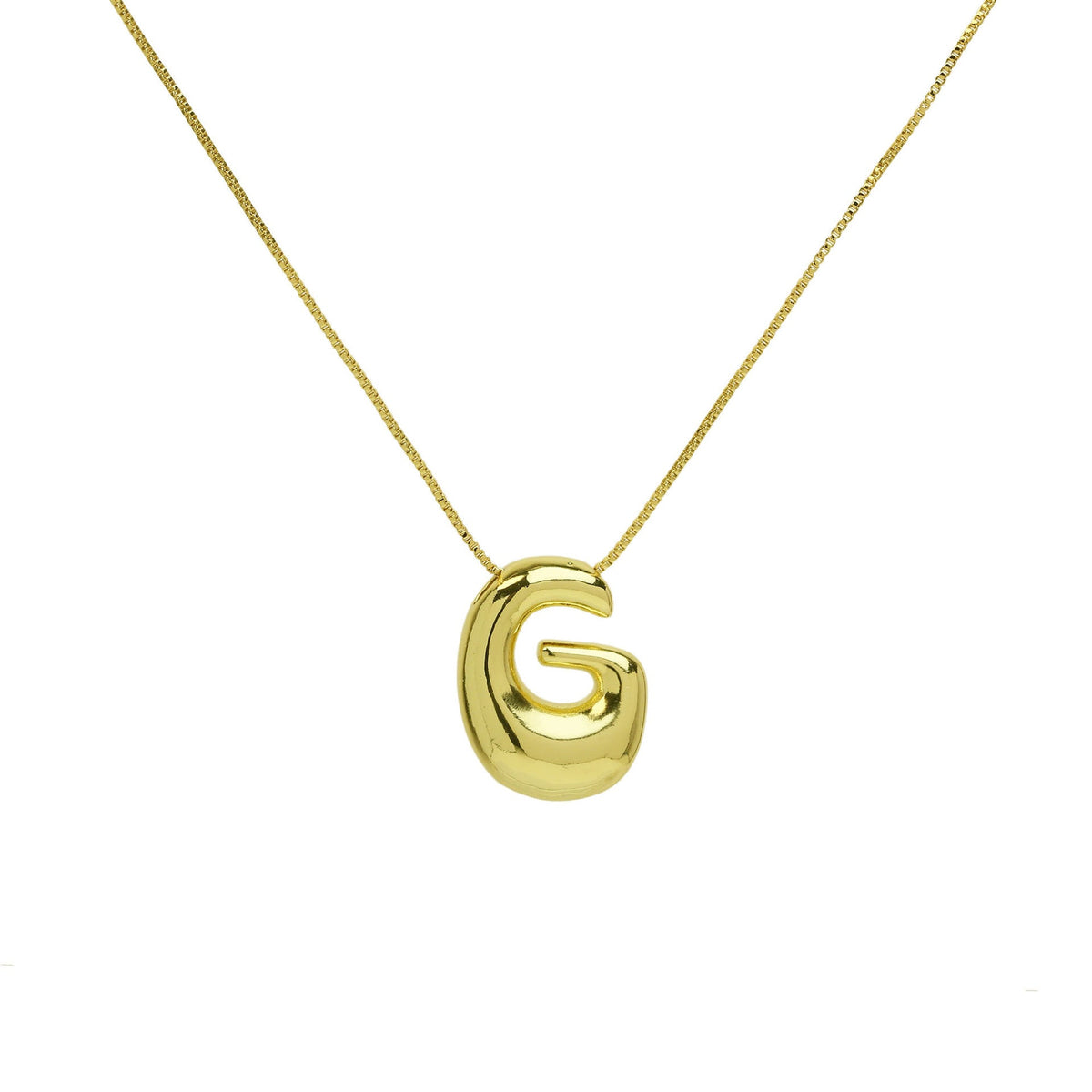 Gold Letter Bubble English Stainless Steel Necklaces