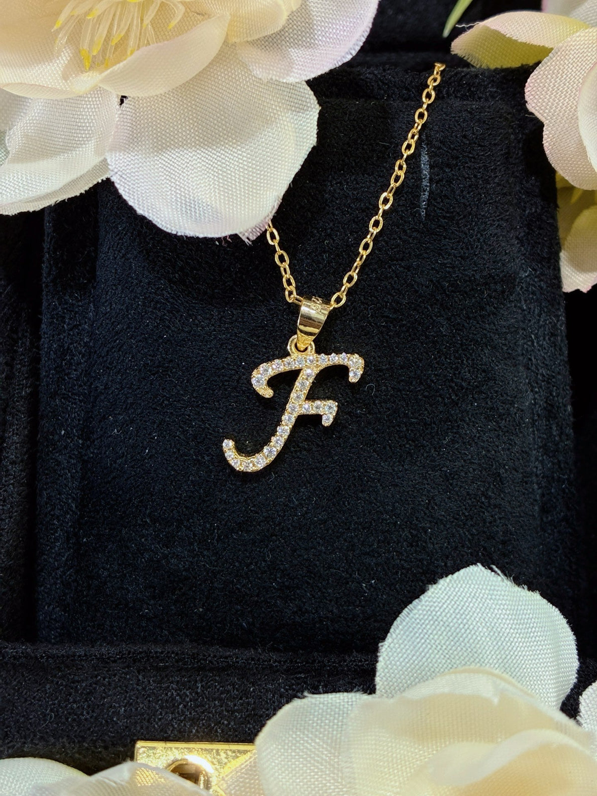 Personalized Alphabet Pendant Necklace — D-Color VVS1 Moissanite Accent on 925 Sterling Silver Chain
