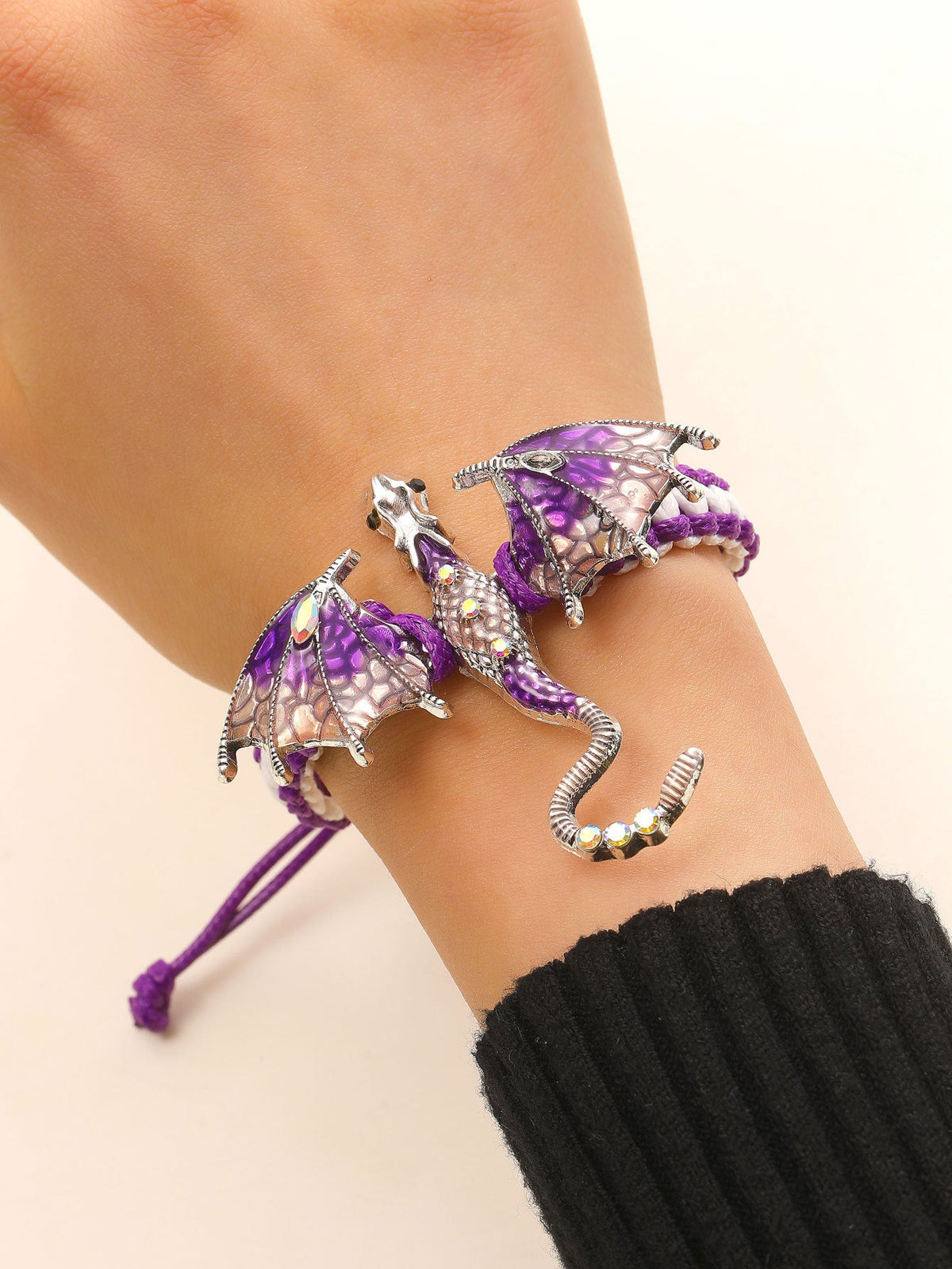 Men's Retro Colorful Oil Dragon Female Exaggerated Personalized Flying Necklaces