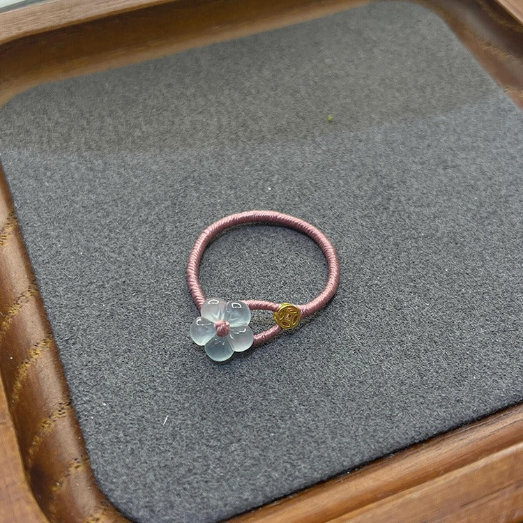Chinese Hand-woven Rich Flower Design Ancient Style Ring