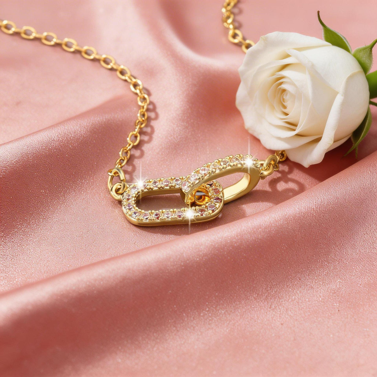 Double Full Diamond Light Luxury High-grade Zircon Clavicle Necklaces