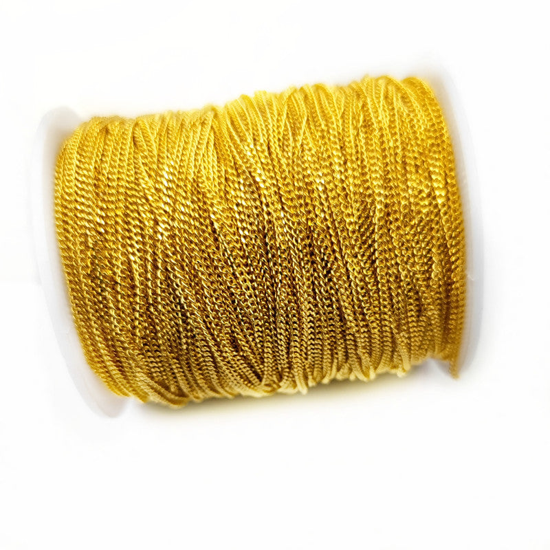 Women's Stainless Steel Thin Chain Twisted Joker Vacuum Gold-plated Grinding Necklace
