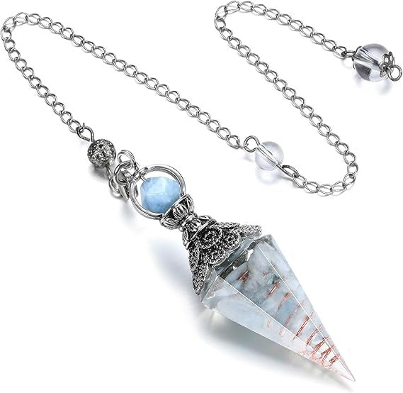 Sier Colorful Crystal Pendulum Stone Gravel Pendants