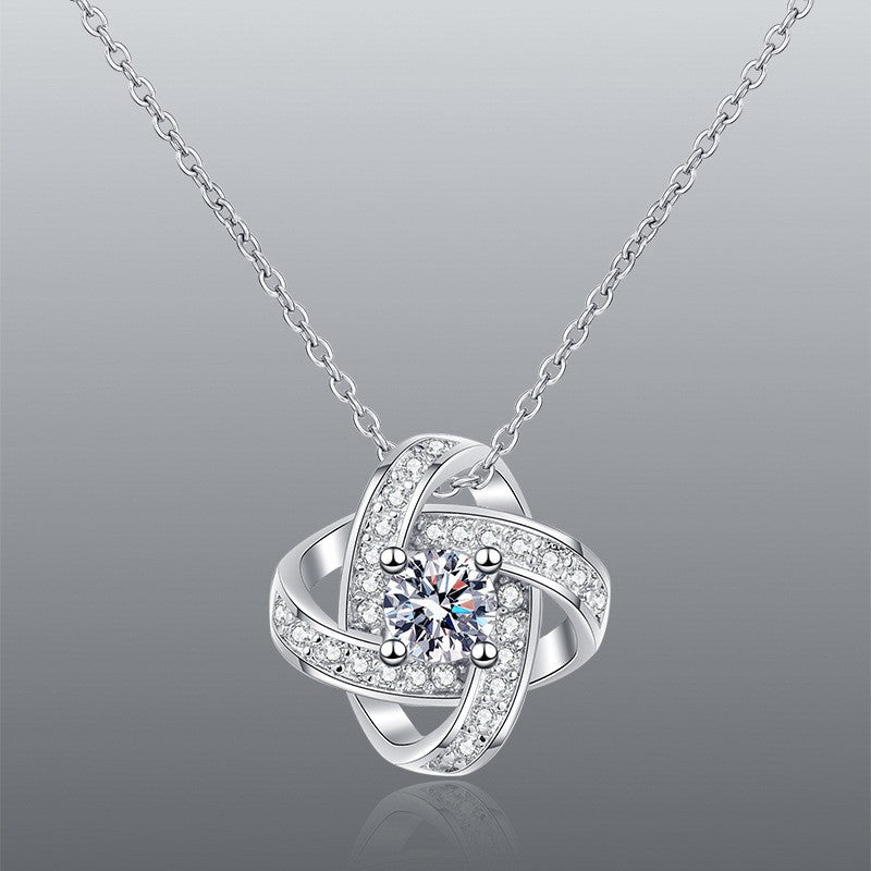 Earings Zircon Fashionable Flower-shaped Four-leaf Clover Jewelry Set