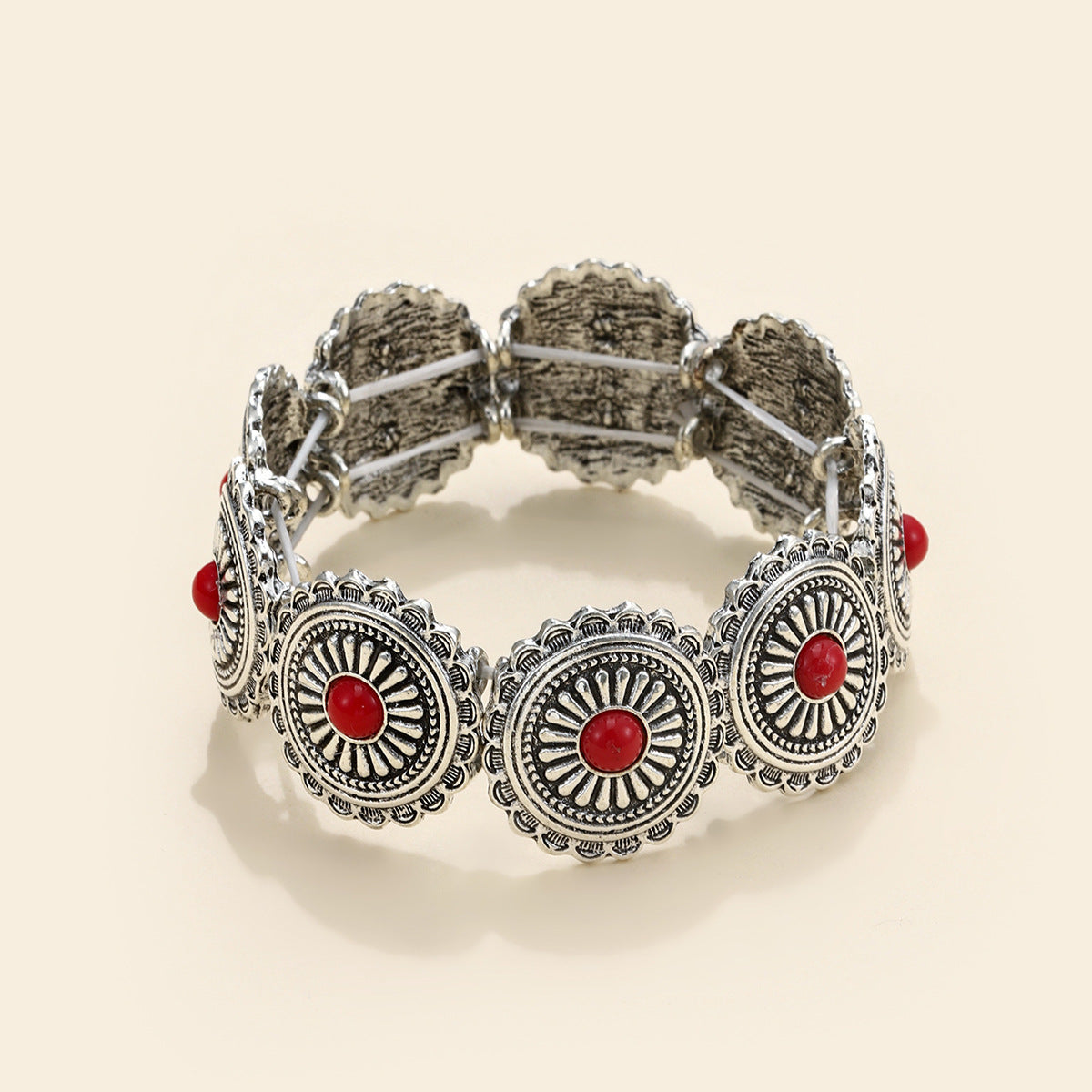Style Personality Retro Alloy Turquoise Stretch Bracelets