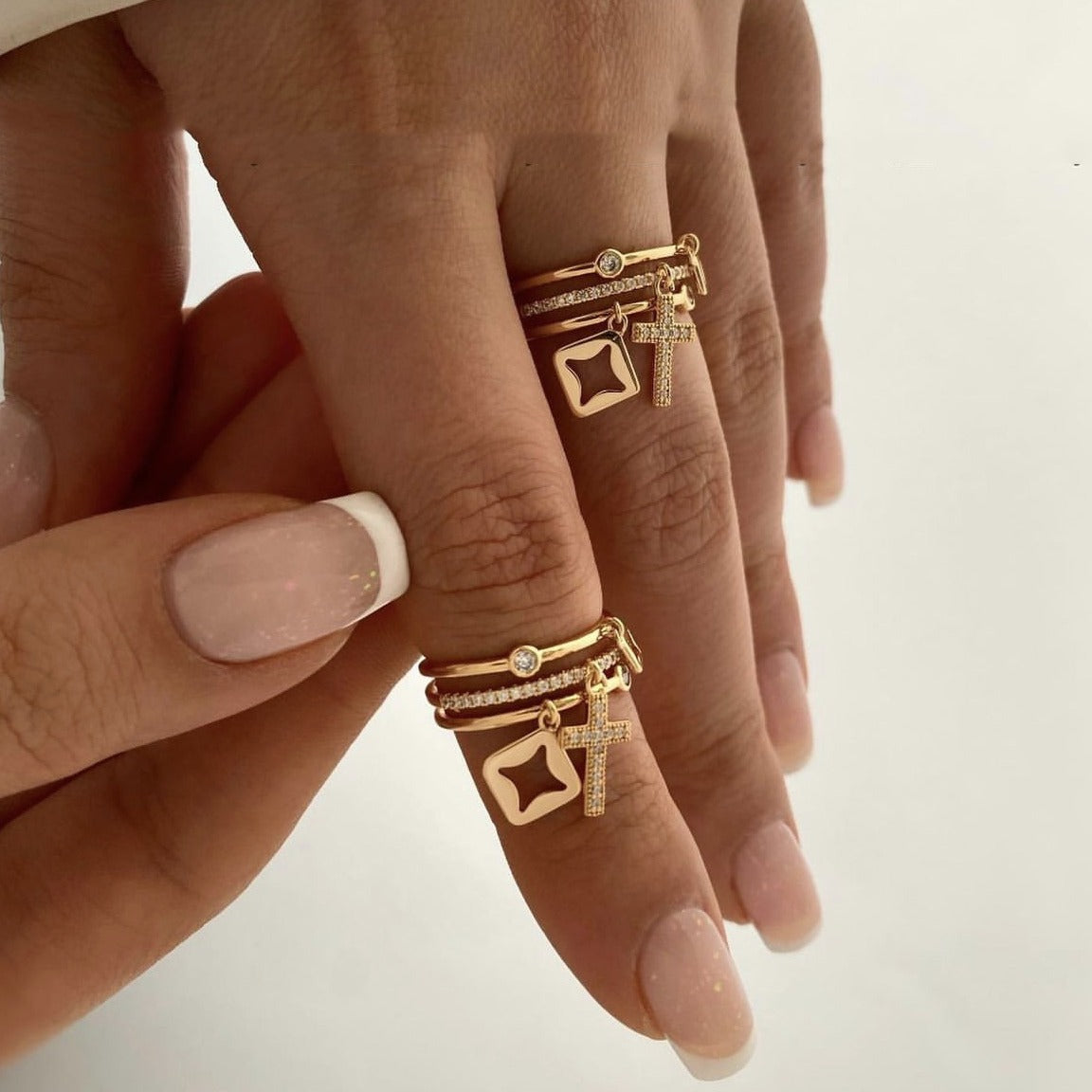 Fashion Butterfly Personality Woven Copper Geometric Ring