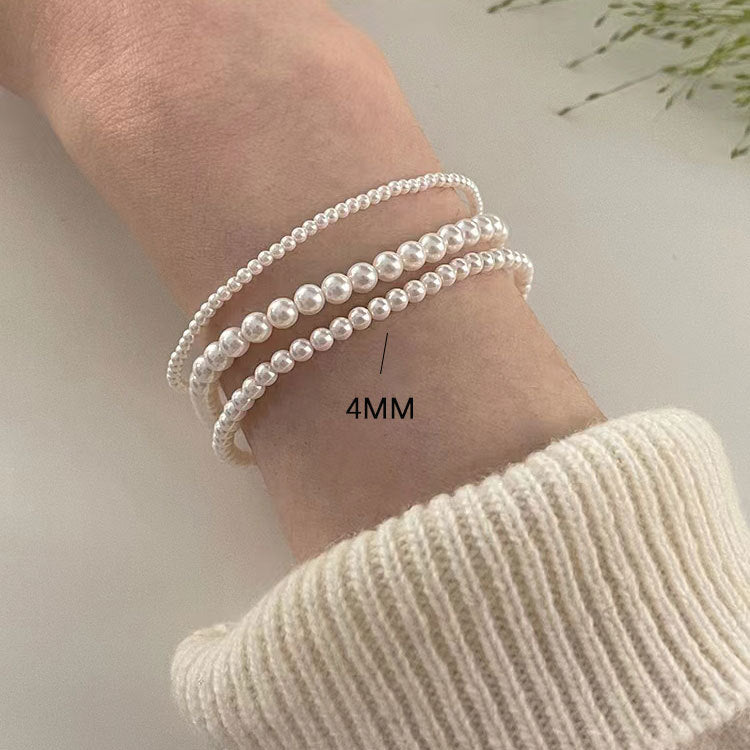 Women's Sier High Quality Perfect Circle Pearl Necklaces