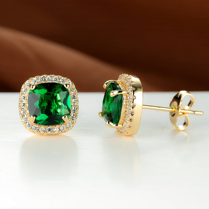 Korean Style Fashion Ear Clips Diamond Full Rhinestone Zircon Earrings