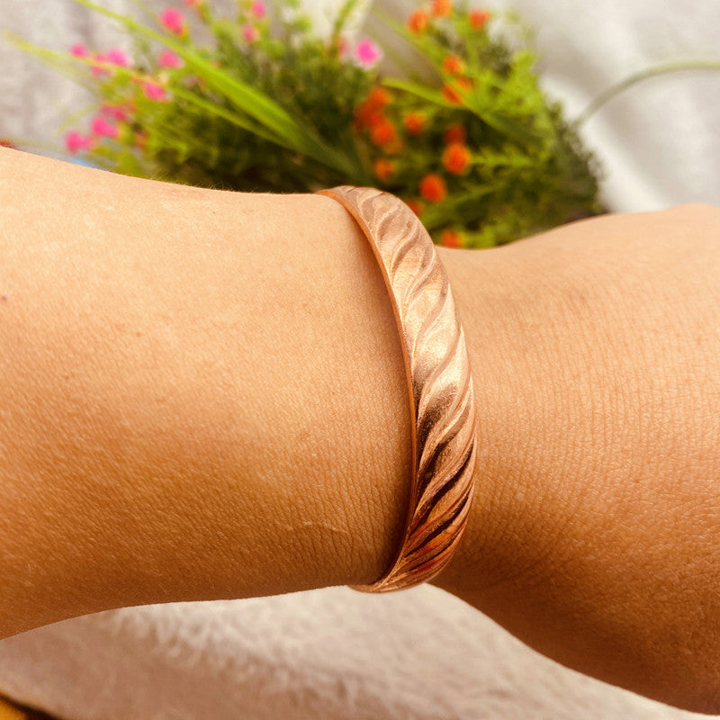 Women's & Men's Nepal Tibetan Couple Red Copper Open Bracelets