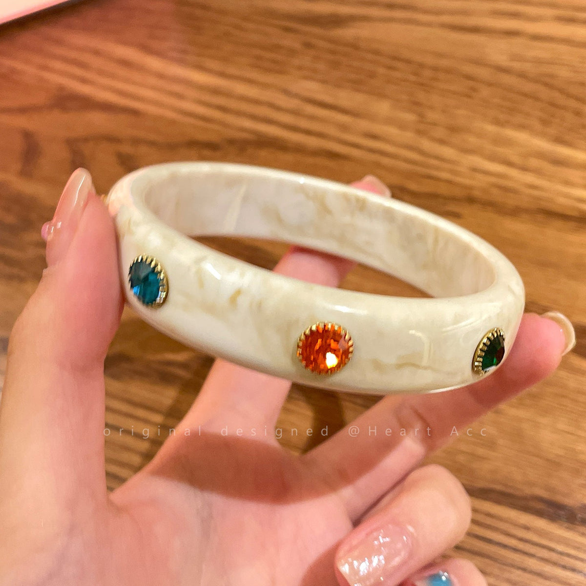 Acrylic Irregular Retro Unique Design Niche Simple Bracelet