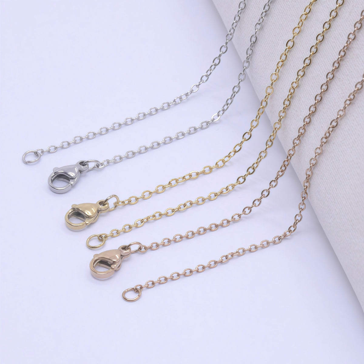 Korean Style Simple Cross Chain Clavicle Unisex Vacuum Necklaces