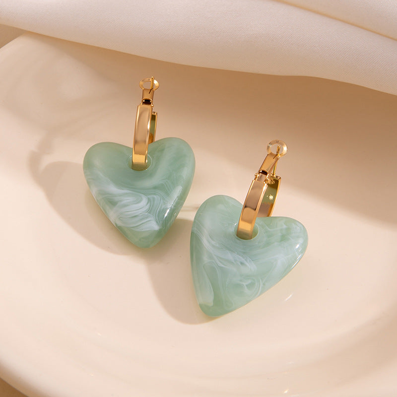 Stainless Steel Love Fashion Sweet Resin Simple Rings