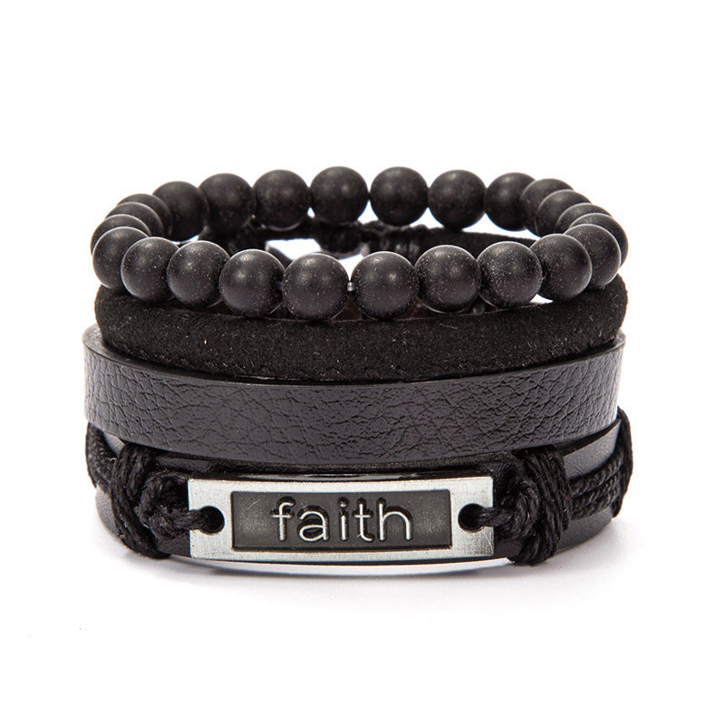 Retro Alloy Leather Fashionable Ethnic Style Wax Bracelets