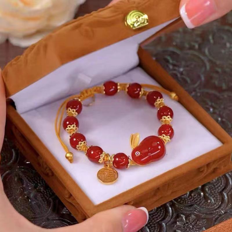 Day Gift Jade Hare Female Two Light Luxury Imitation Bracelets