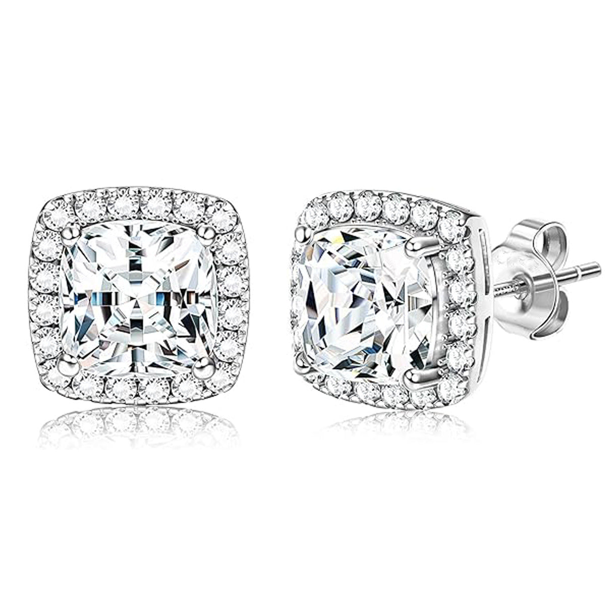 Women's & Men's Round Copper Inlaid Zircon Ear Personality Earrings