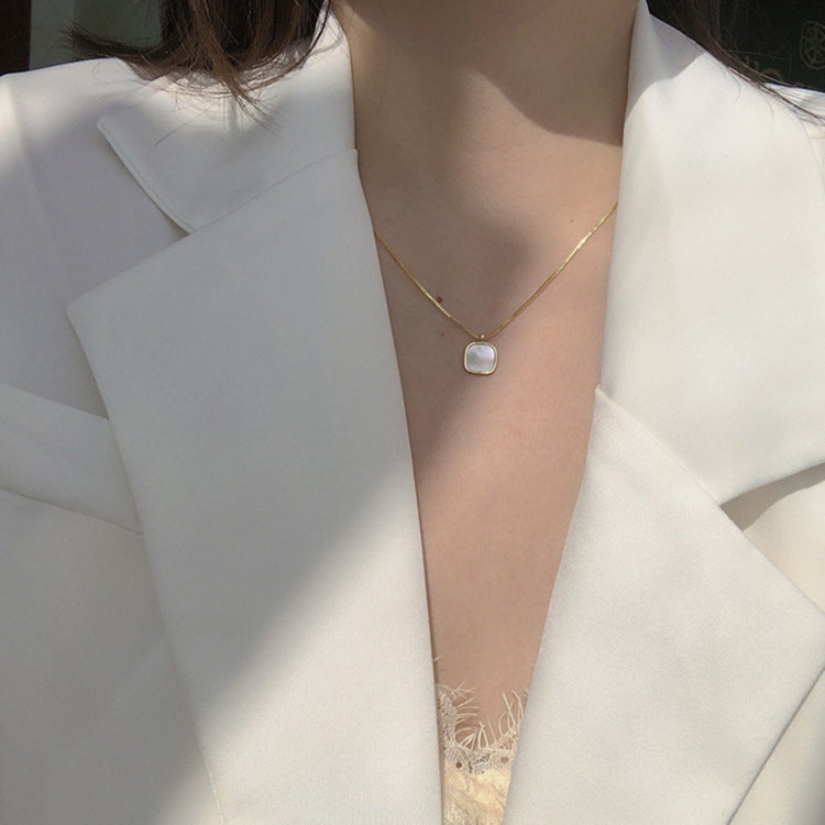Shell Fashionable Simple Temperamental Minority Design White Stylish Necklace