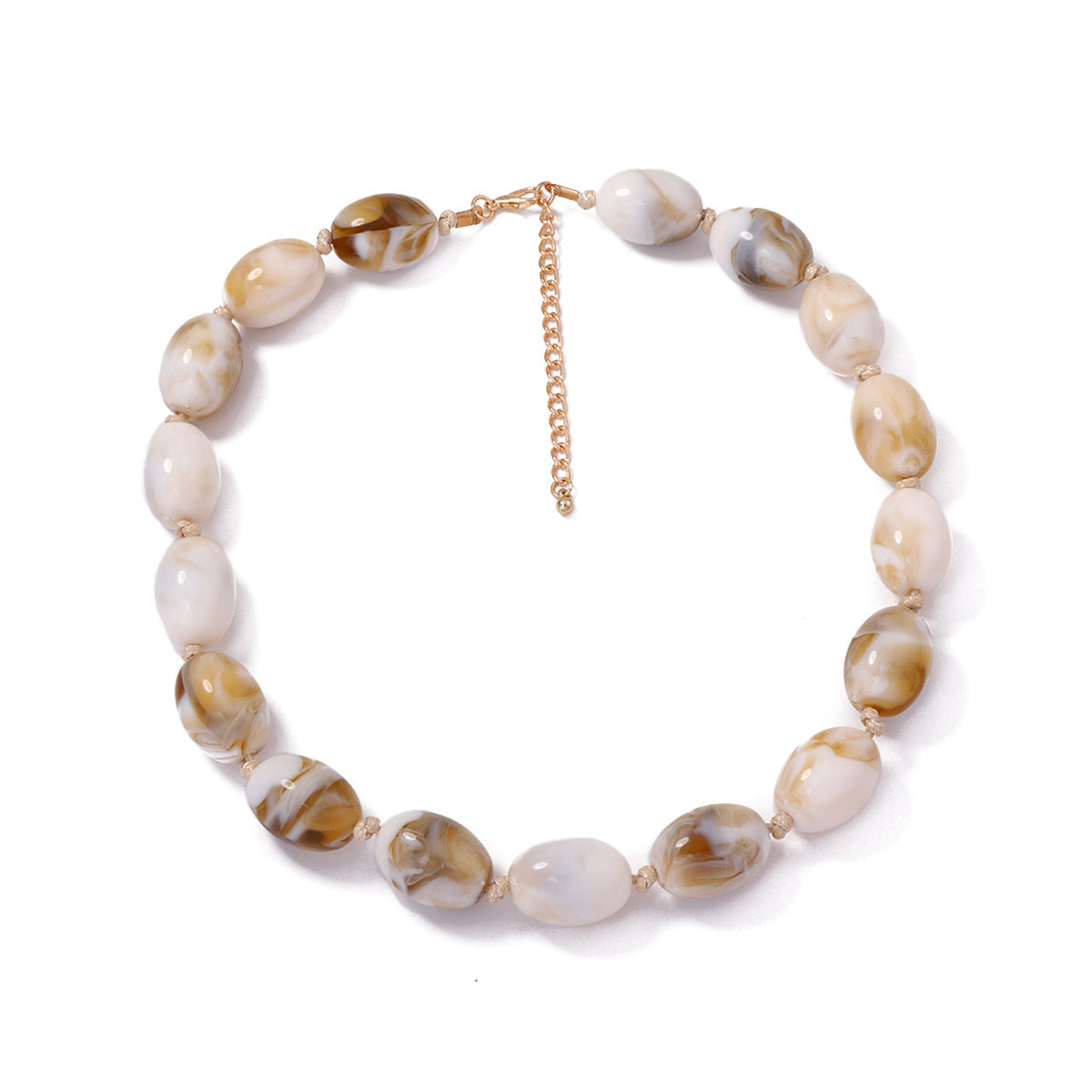 Women's Personalized Trendy High Profile Fashion Casual Optional Beaded Knotted Necklace