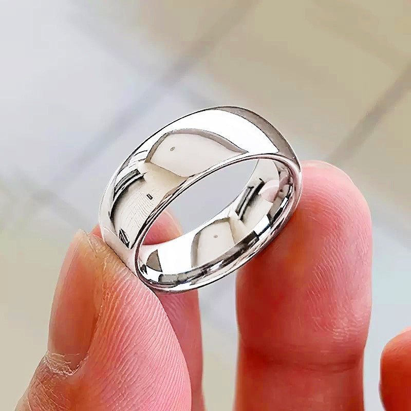 Hop Fashion Loach Back Curved Glossy Rings