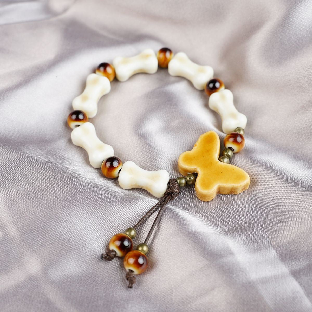 Ceramic Painted Pottery Beads Female Literary Bracelet