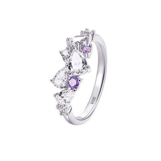 Women's & Men's Wisteria Flower Couple Design Affordable Luxury Fashion Birthday Gift Ring
