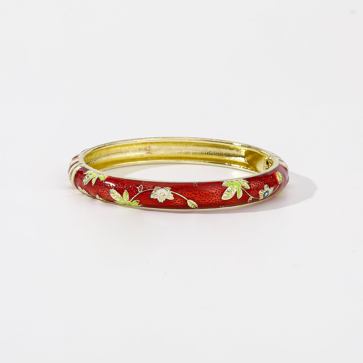 Old Zinc Alloy Imperial Palace Tourist Souvenir Enamel Bracelets