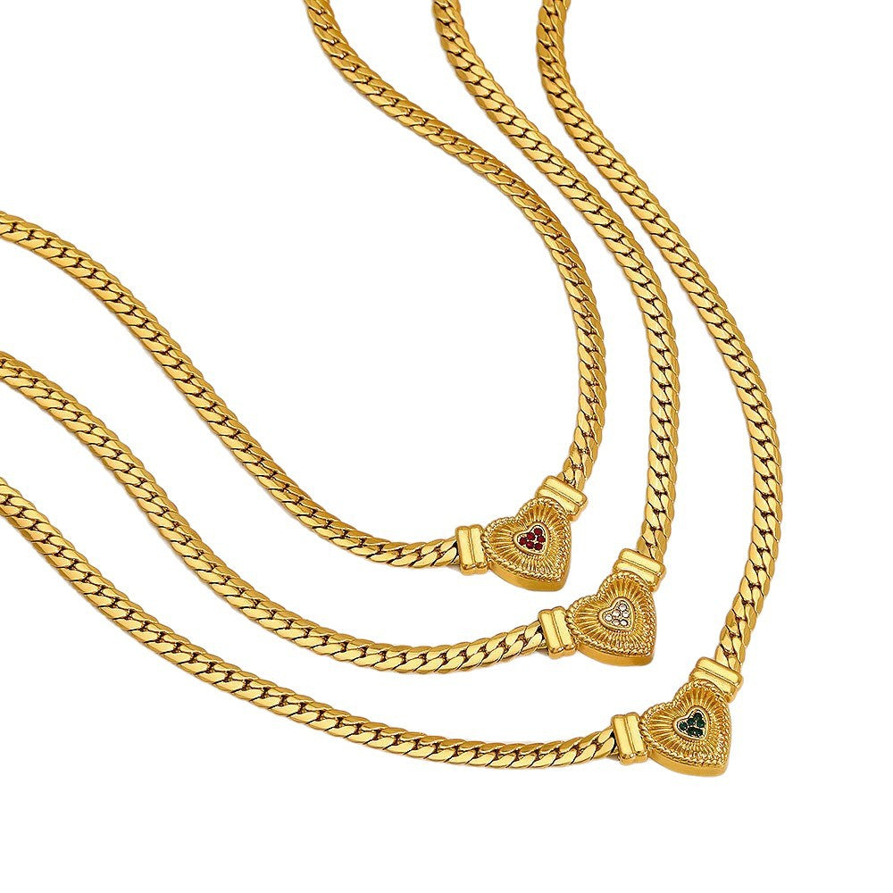 Light Luxury Fashionable Thick Cuban Link Chain Necklaces