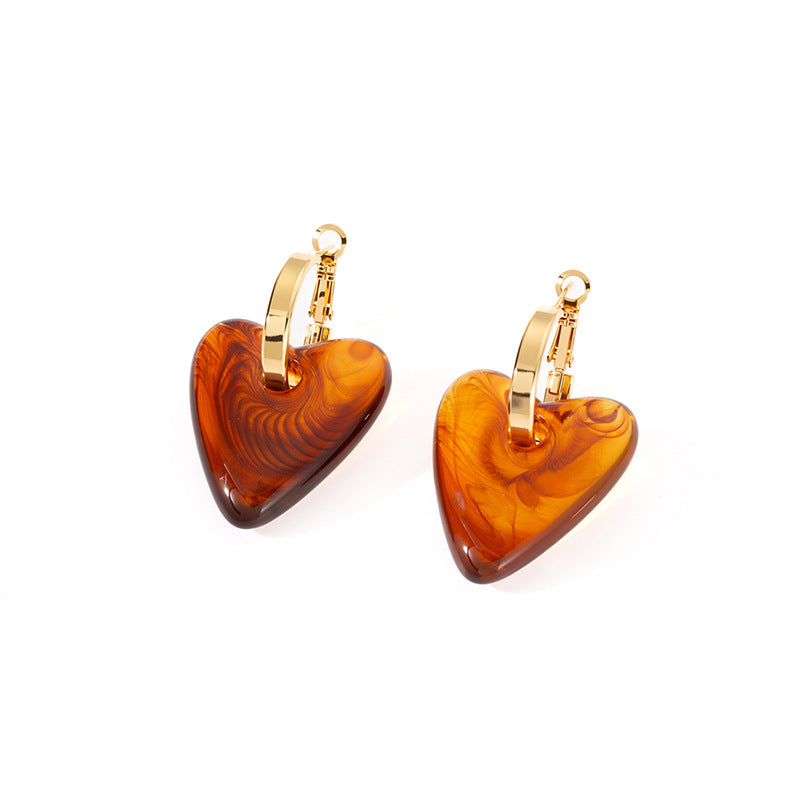 Stainless Steel Love Fashion Sweet Resin Simple Rings