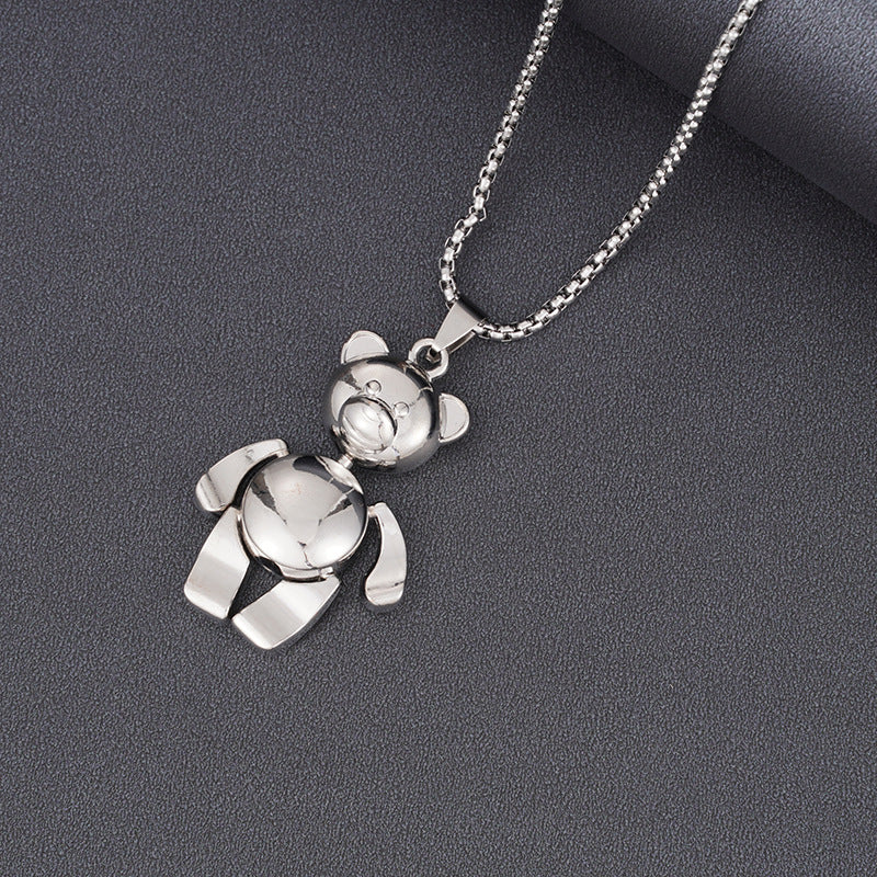 Women's & Men's Steel Hip Hop Fashion Catwalk Sweater Necklaces