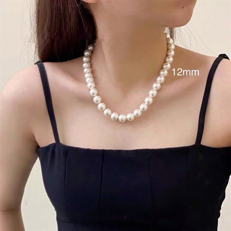 Women's Pearl Handmade Beaded Temperament Wild Retro Neck Necklace