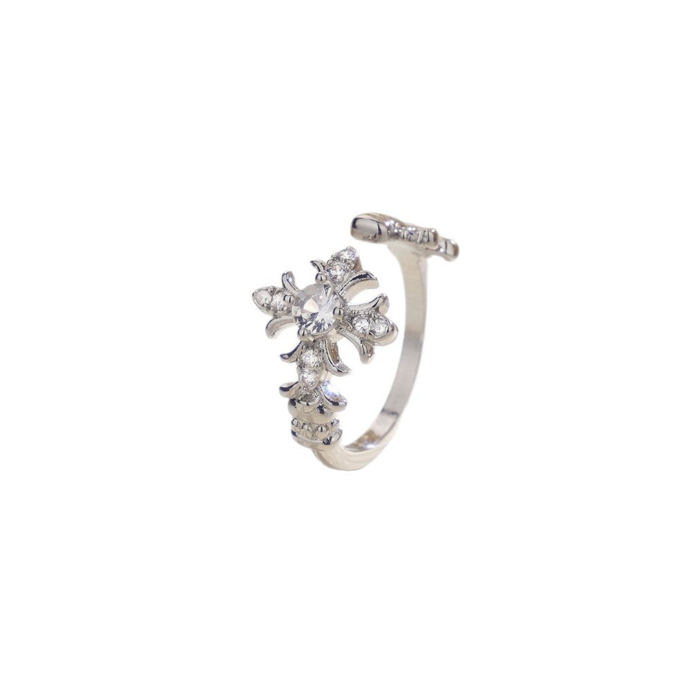 Luxury Gorgeous Exaggerated Hip Hop Index Finger Hot Cross Rings