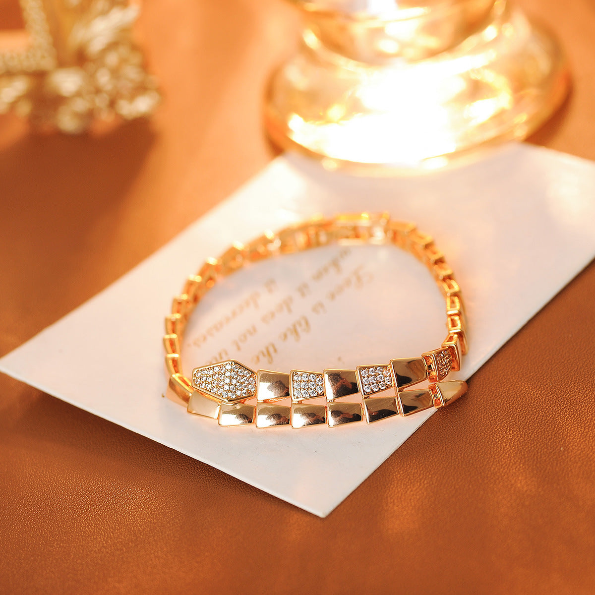Couple High-grade Snake-shaped Glossy Tail Connection Bracelet