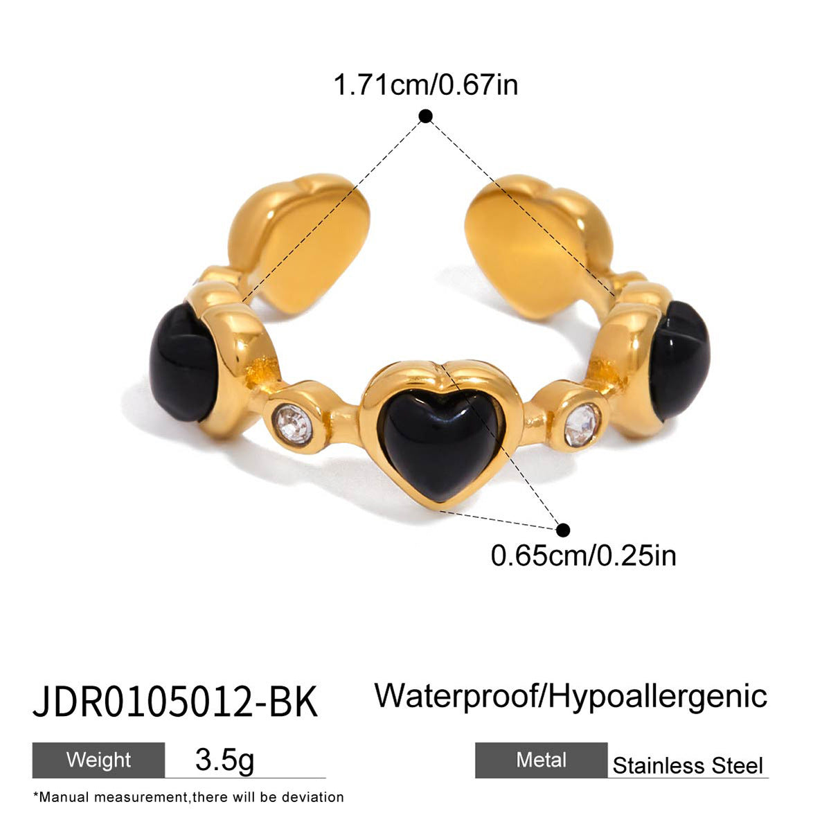 Zircon Stainless Steel Environmental Protection Gold Bracelet